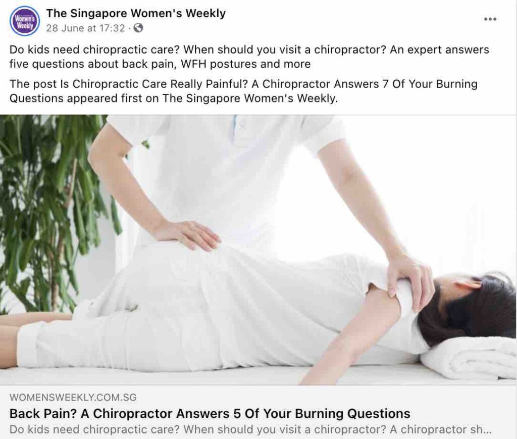 chiropractor singapore, chiropractic first