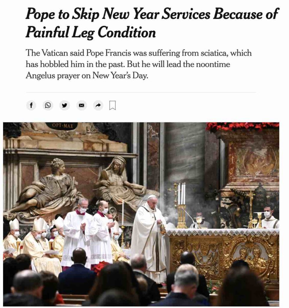 pope, sciatica singapore