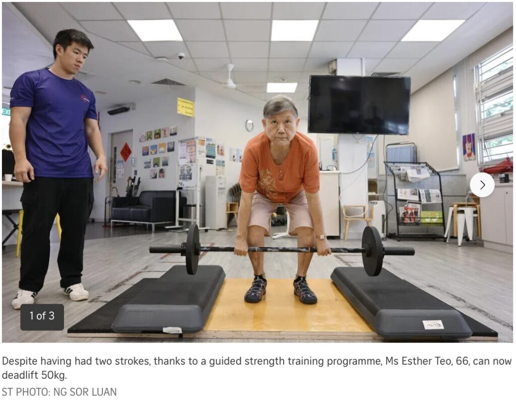 66 year old singapore lady can now deadlift 50kg