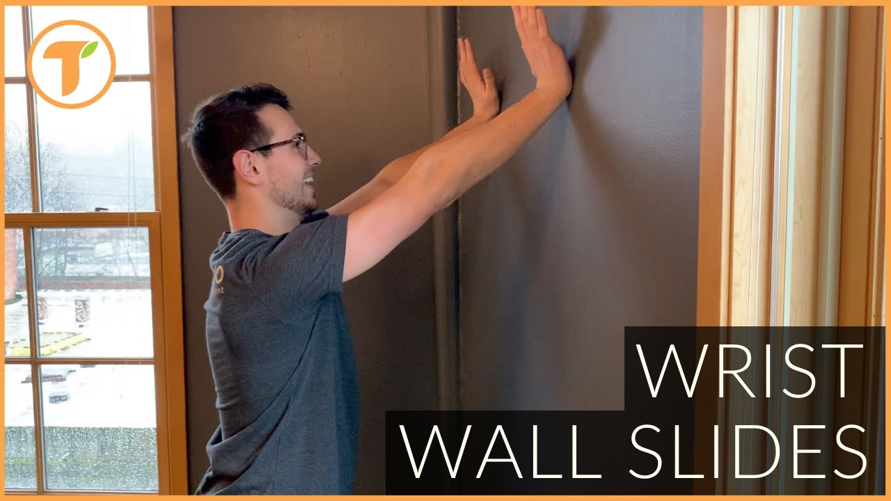 standing-wrist-extension-handstand-drill - Square One Active Recovery wall wrist extension drill, handstand training