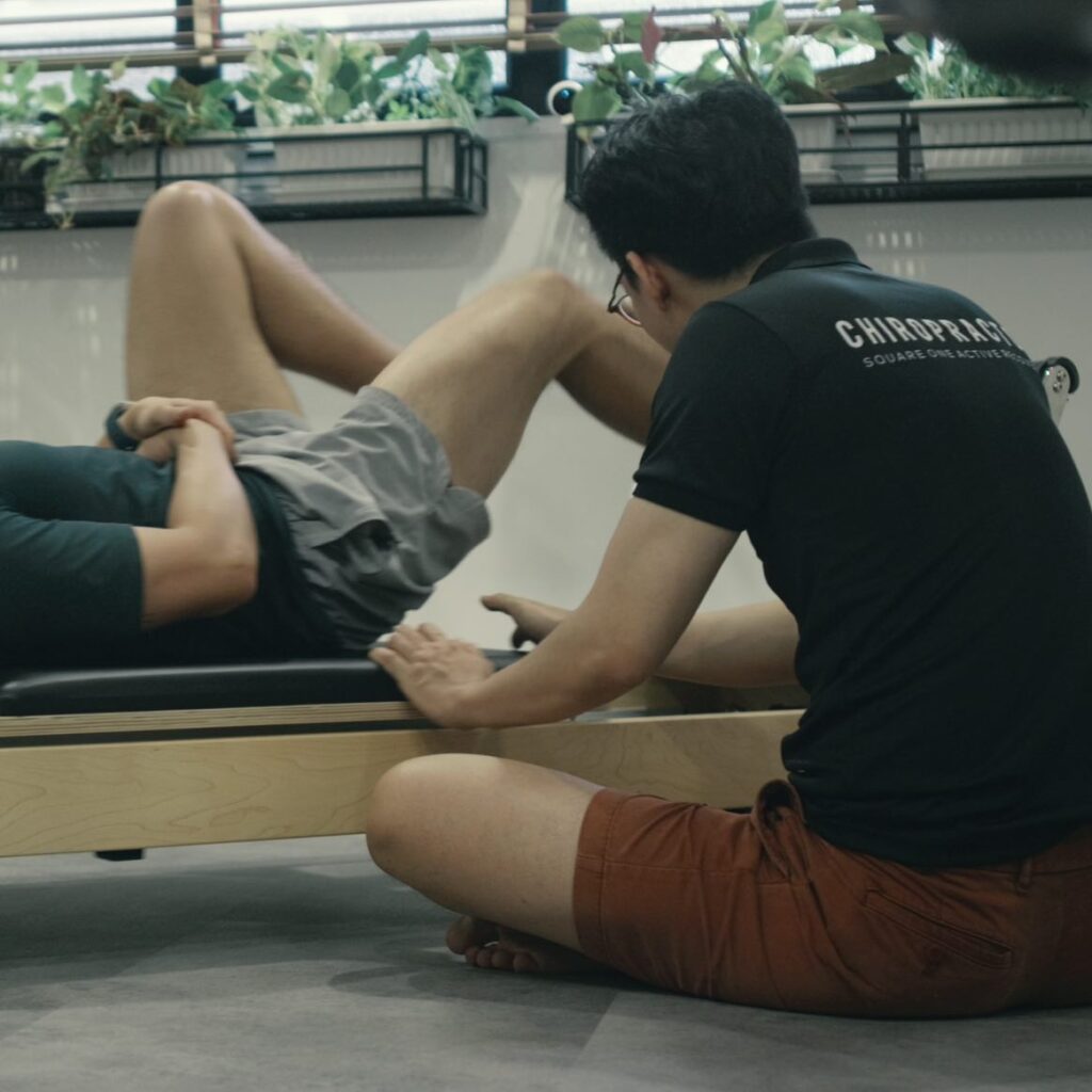 Square One clinical pilates reformer equipment for low back pain recovery
